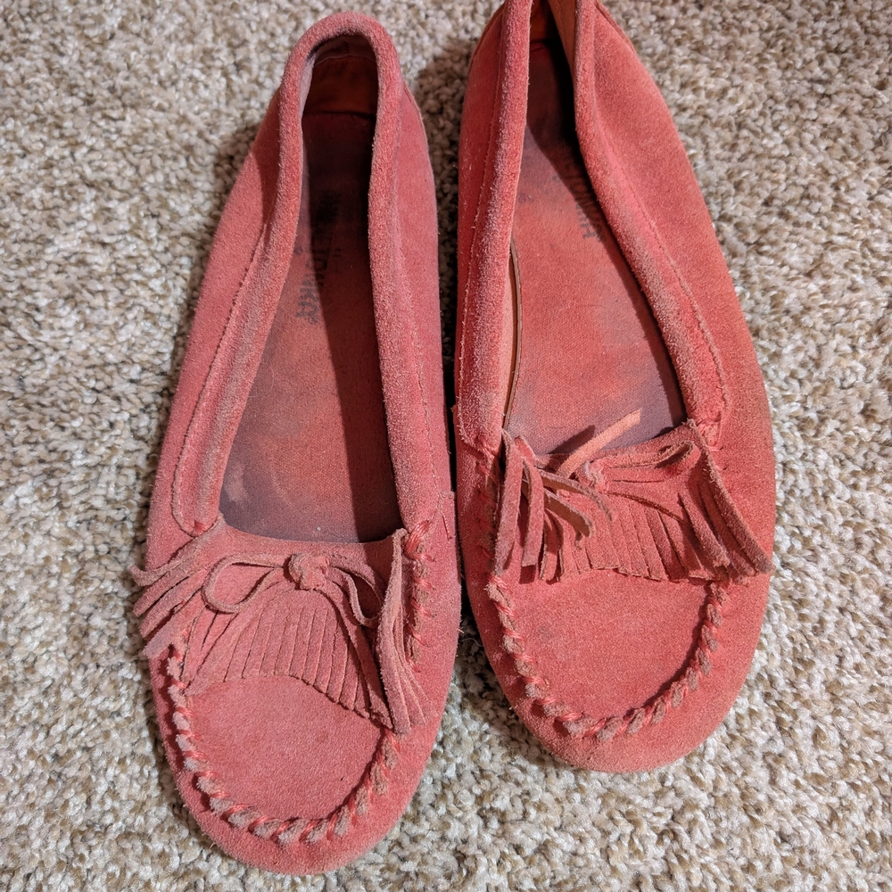 Minnetonka Coral Suede Moccasins